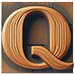 Wood type letter Q