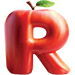 Apple type letter R