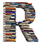 BOOKS letter R design