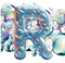 Letter R in Bubbles type design