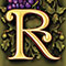 Ornate type letter R