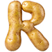 Potato type letter R