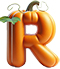 Pumpkins type letter R