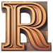 Wood type letter R