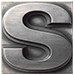 Metal type letter S