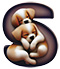 Puppies type letter S