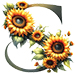 Sunflower type letter S