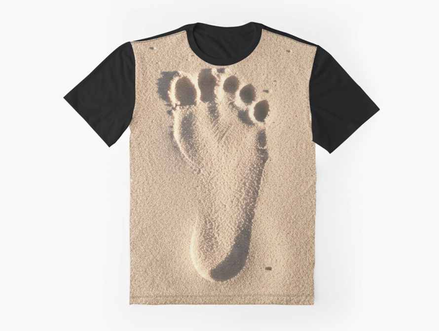 Footprint in the sand shirt