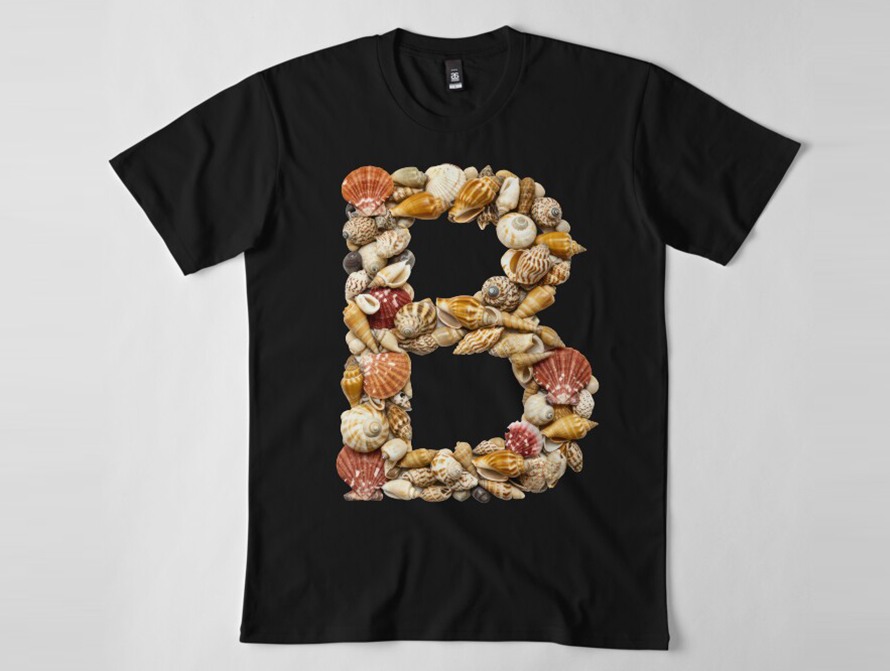 Shells letters t-shirt