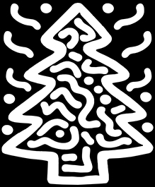 SQUIGGLE CHRISTMAS TREE PATTERN