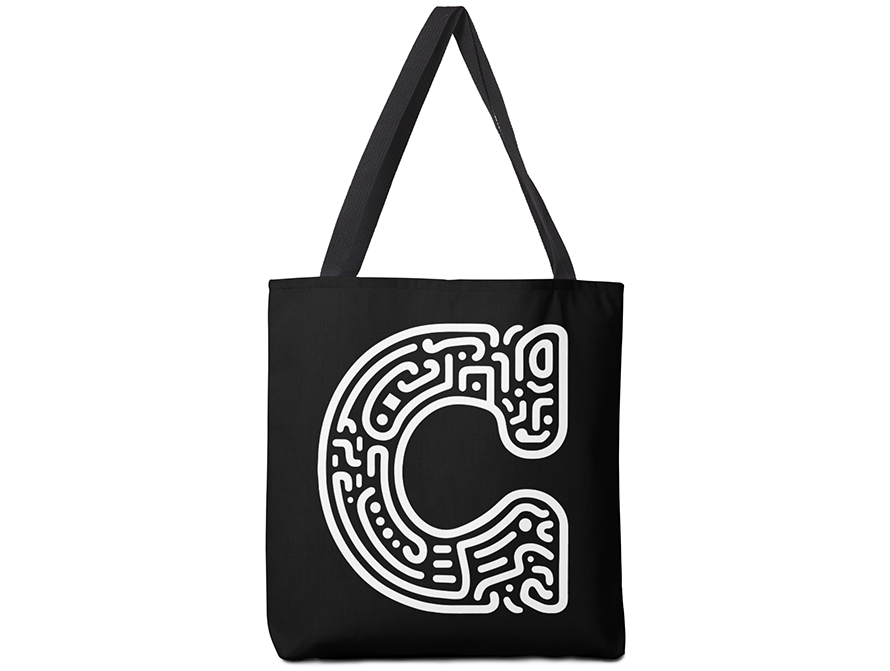 Squiggle tote bag