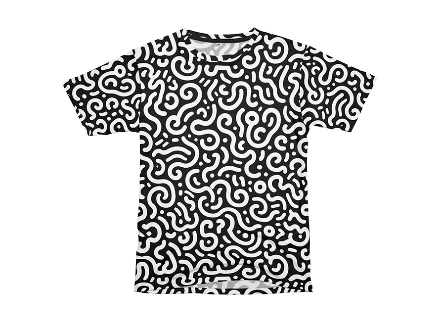 Squiggle allover print t-shirt