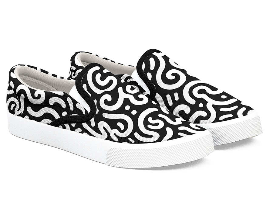 Squiggle slip-on shoes