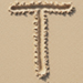 Sand type letter T
