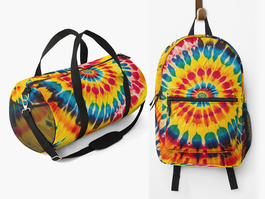 Tie-Dye Backpack and Duffle