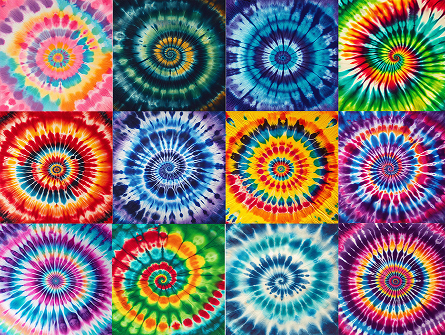 TIE-DYE PATTERN SWATCHES