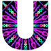 Kaleidoscope type letter U