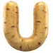 Potato type letter U