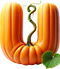 Pumpkins type letter U