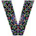 Kaleidoscope type letter V