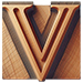 Wood type letter V