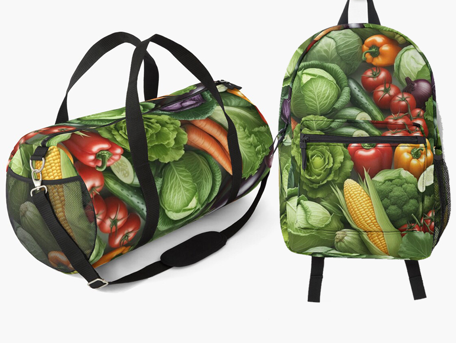 Veg Backpack and Duffle Bags