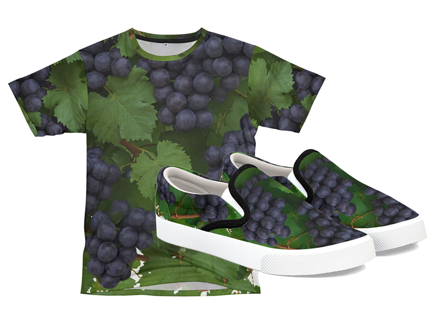 Vineyard Pattern Shirt and Shoes