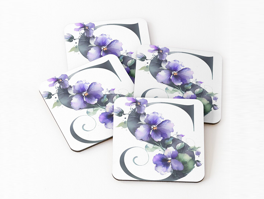 Violets Coasters