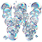 Letter W in Bubbles type design