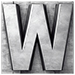 Metal type letter W