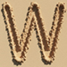 Sand type letter W