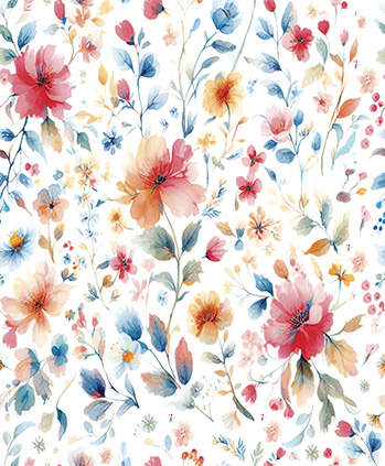 WATERCOLOR FLORAL ALLOVER PATTERN