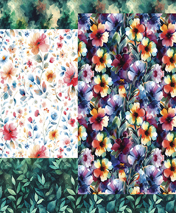 WATERCOLOR PATCHWORK ALLOVER PATTERN