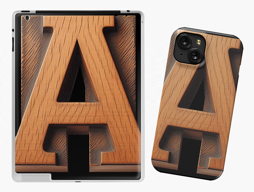 Wood Letters Tech Covers