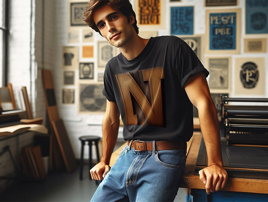 Wood Letter T-Shirts