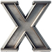 Metal type letter X