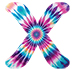 Tie-Dye type letter X