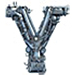 Mechanix type letter Y