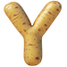 Potato type letter Y