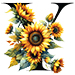 Sunflower type letter Y