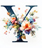 Watercolor type letter Y