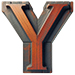 Wood type letter Y