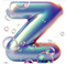 Letter Z in Bubbles type design