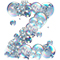 Letter Z in Bubbles type design