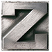 Metal type letter Z