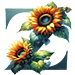 Sunflower type letter Z