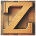 Wood type letter Z