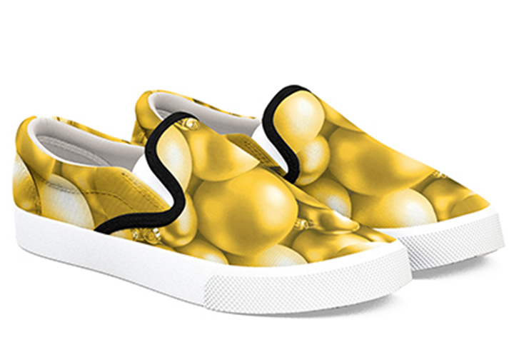 Gold Christmas shoes