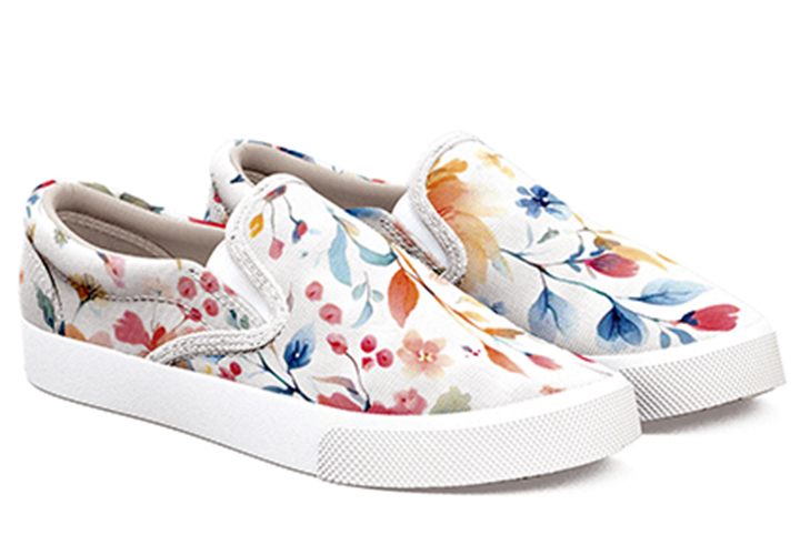 Watercolor floral shoes
