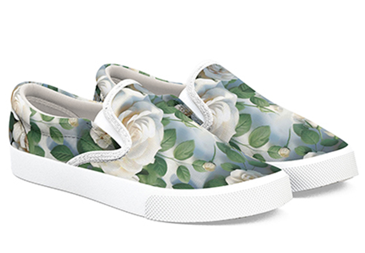 White roses shoes